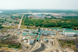 Aerial view of Goldcorp's Red Lake mine where Hard-Line's Teleop System is in place underground.