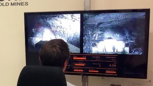 A Teleop operator keeps a close on on what's going on underground at the Red Lake mine in northwestern Ontario.