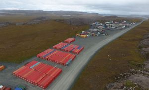 Gekko gold recovery plant sits in containers at the Hope Bay mine site earlier this summer.