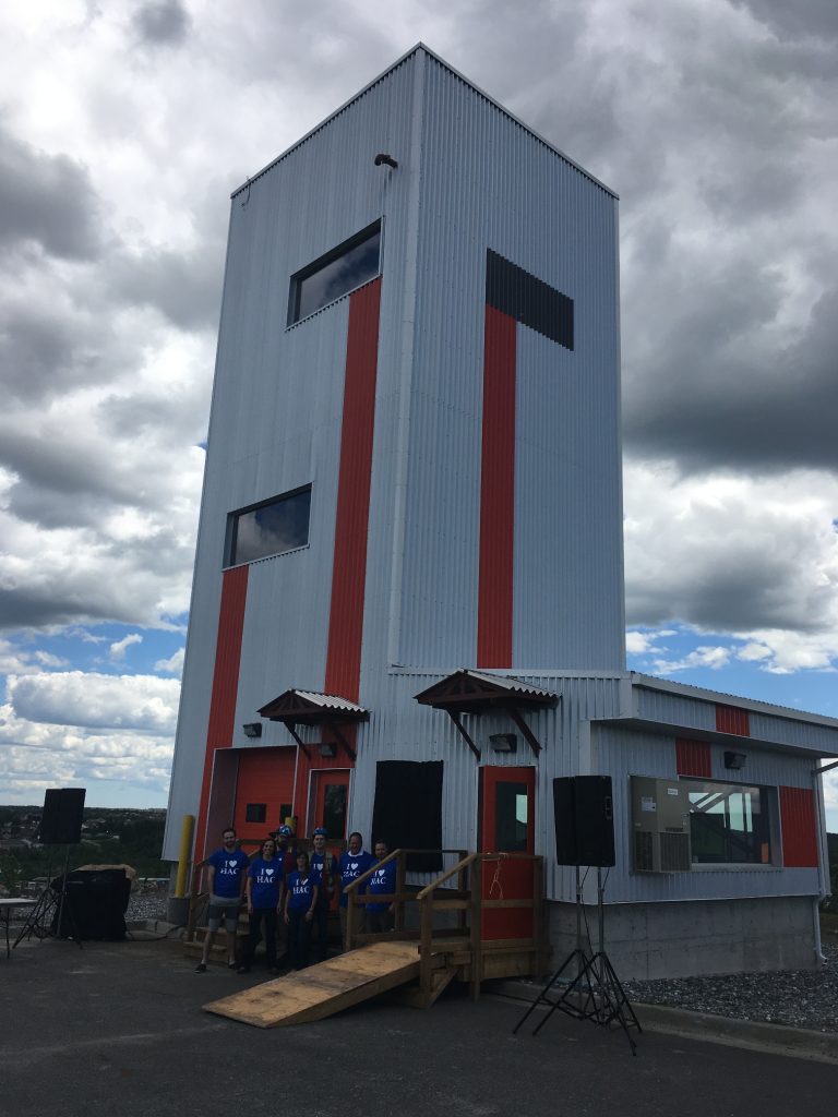 HAC installed in a former elevator shaft at Science North’s Dynamic Earth in Sudbury. Credit: CEMI
