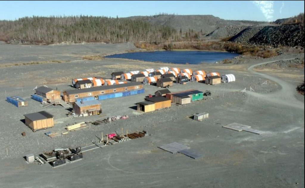 The Colomac exploration camp in the Northwest Territories. (Image: Waychison, Nighthawk Gold Corp.)