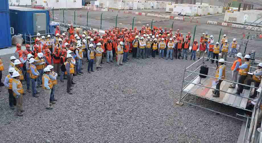 Worker training session at BHP Billiton's desalination plant in Chile, built by Bechtel. Credit: Bechtel