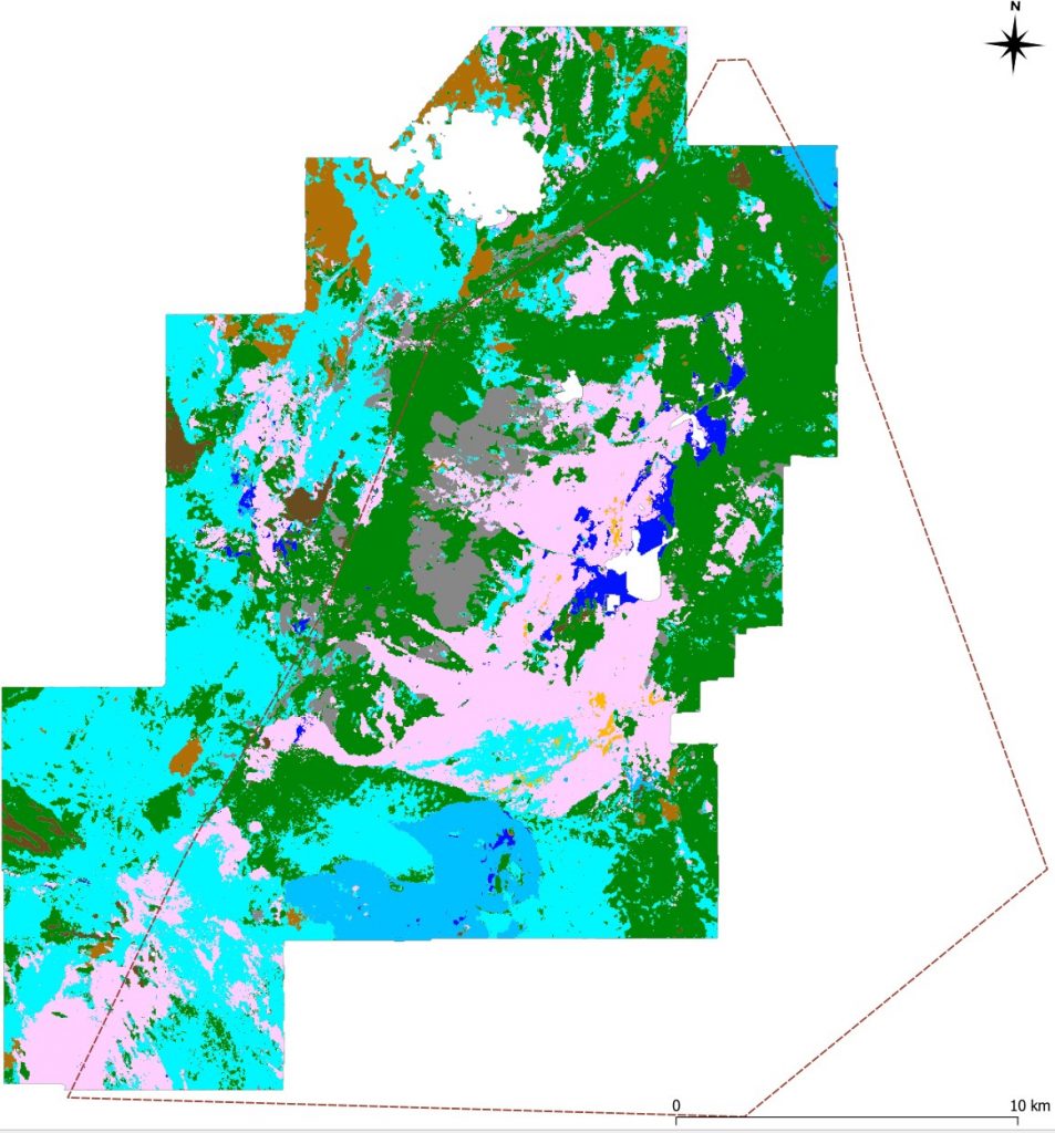 Machine learning produced geological map. Credit: GoldSpot Technologies