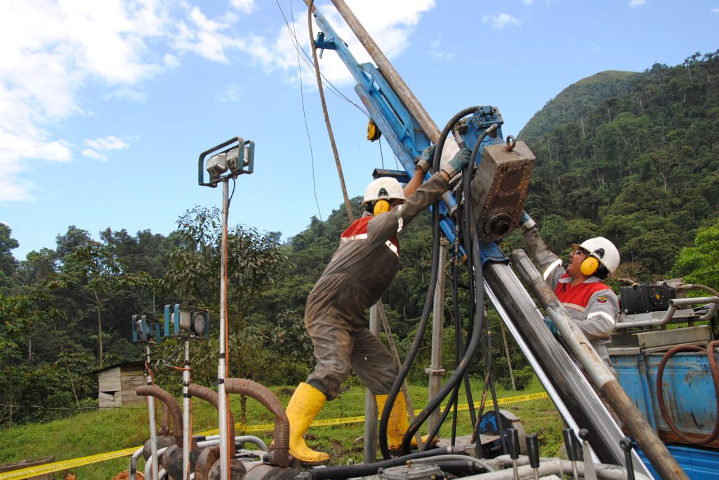Drilling at Lumina Gold's Cangrejos project in Ecuador. Credit: Lumina Gold