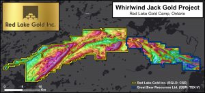 Whirlwind Jack Magnetics Map Credit: Red Lake Gold Inc.
