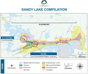 Sandy Lake map Credit: G2 Goldfields