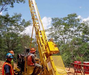 Drilling at Candelones Extension Credit: Unigold