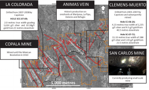 Veins and operating mine at Panuco Credit: Vizsla