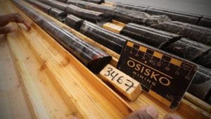 Drill core from Osisko Mining’s Windfall gold project Credit: Major Drilling