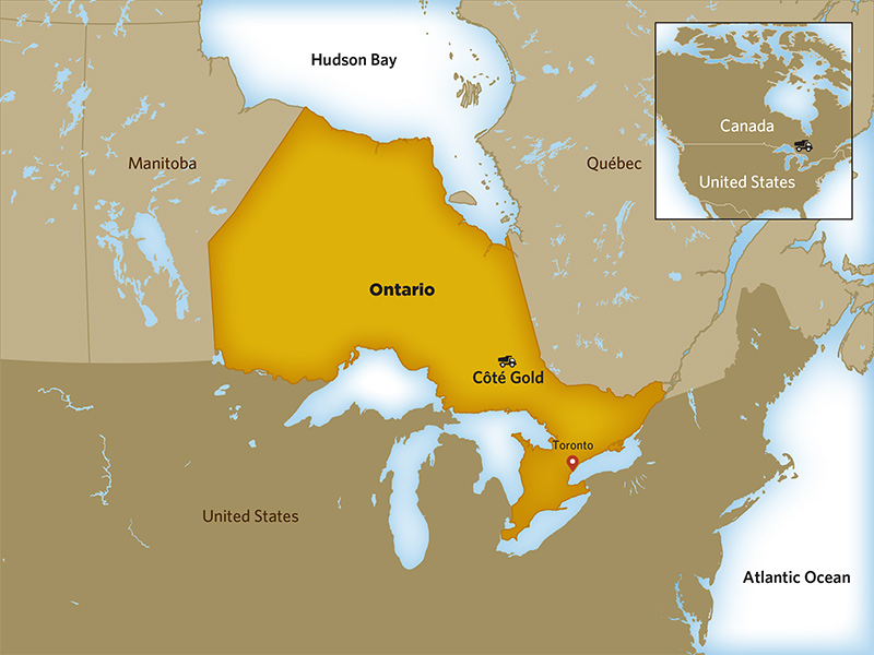 Iamgold's 70%-owned Cote gold project, in Ontario. Credit: Iamgold