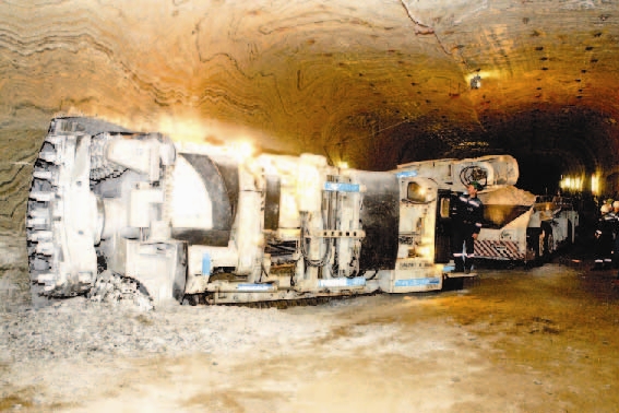 The Sandvik MF420 borer miner ordered for PotashCorp's new Picadilly mine in New Brunswick.