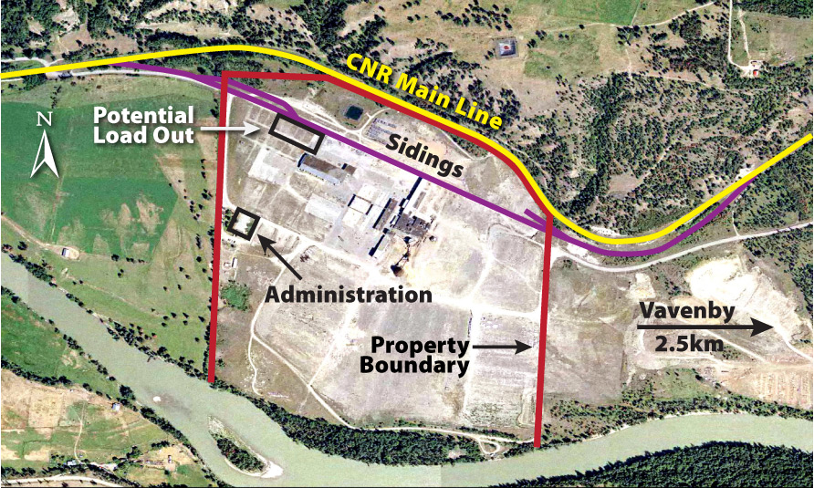 Proposed rail loadout site. (Image: Yellowhead Mining)