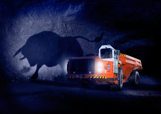 Sandvik underground truck.