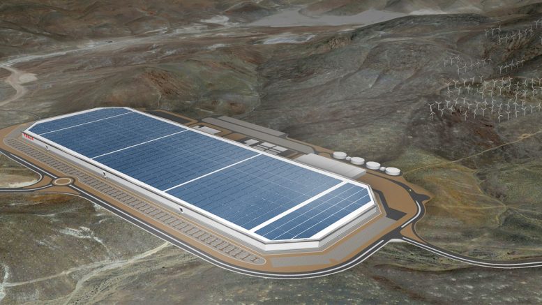 Tesla broke ground on its "Gigafactory" outside Sparks, Nevada, in June 2014. It expects to begin battery-cell production by year end. Credit: Tesla Motors.