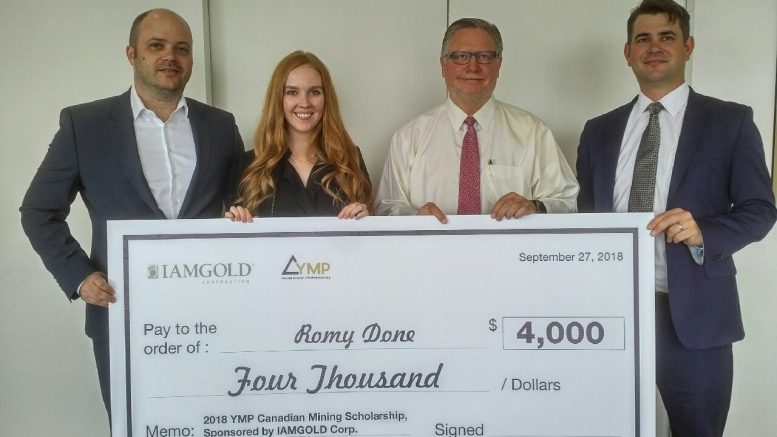 Iamgold donating $4,000 to the Young Mining Professionals (YMP)
