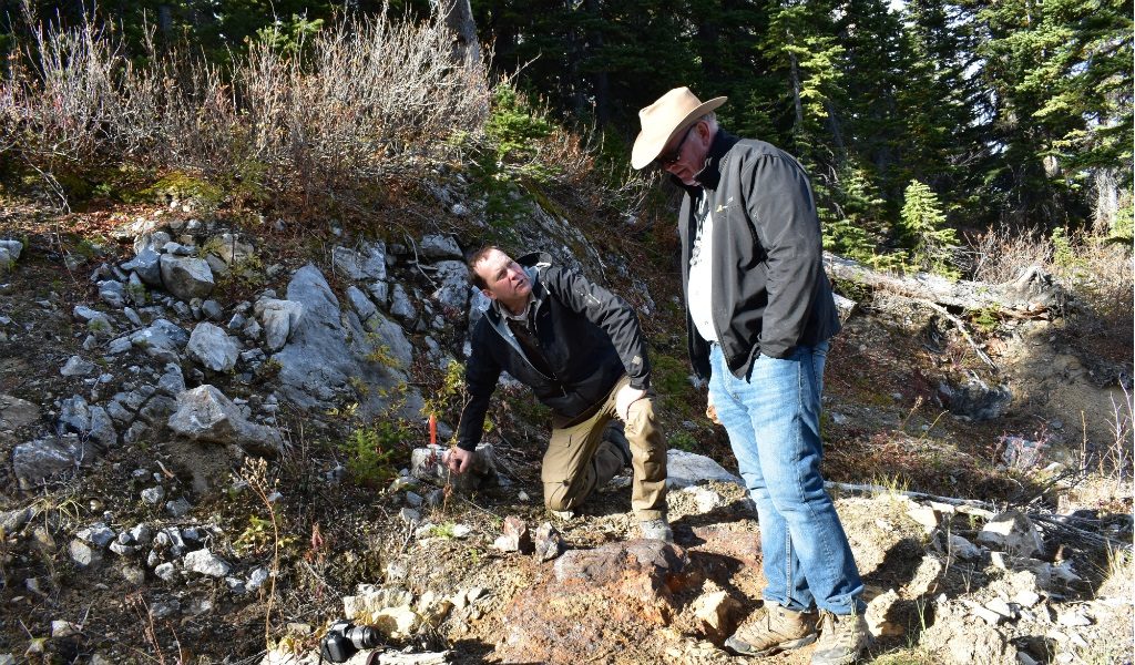 Sun Metals CEO Steve Robertson with technical advisor Peter Megaw at the Stardust project in B.C. Credit: Sun Metals.