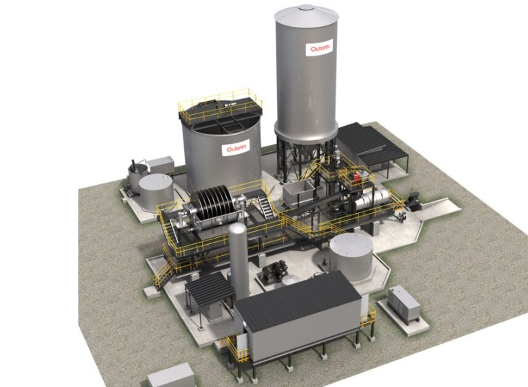 Outotec modular paste backfill plant model Credit: Outotec