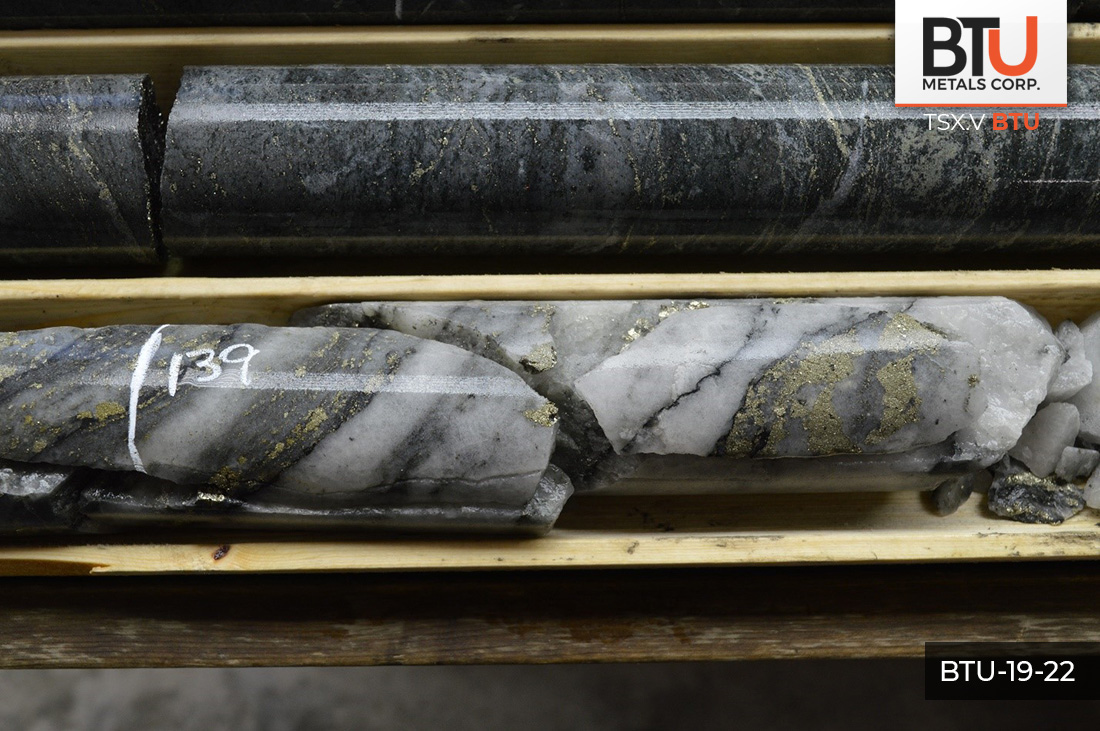 TNT drill core Credit: BTU Metals