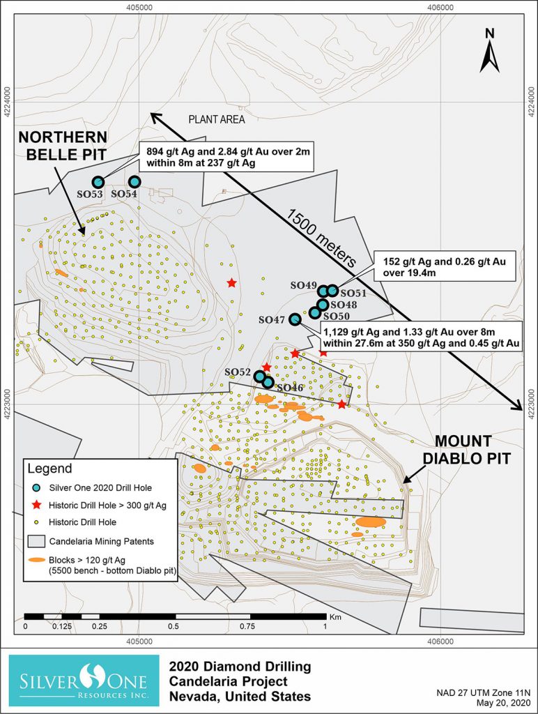 Candelaria site drill plan Credit: Silver One