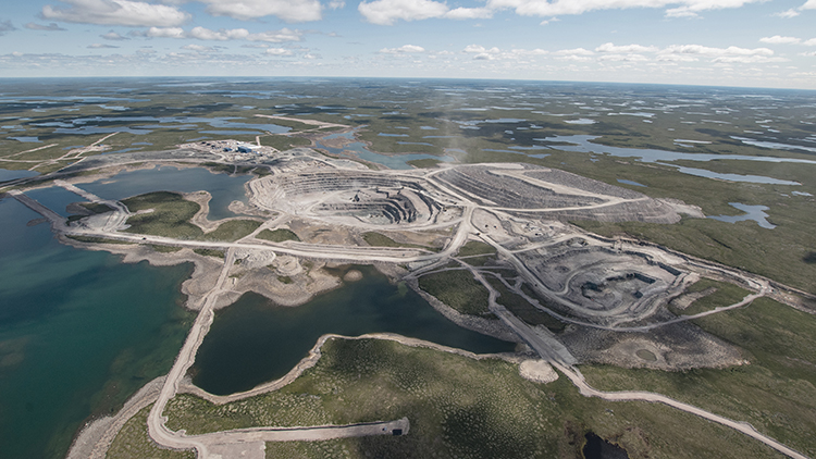 The Gahcho Kue diamond mine, in the Northwest Territories. Credit: Mountain Province Diamonds