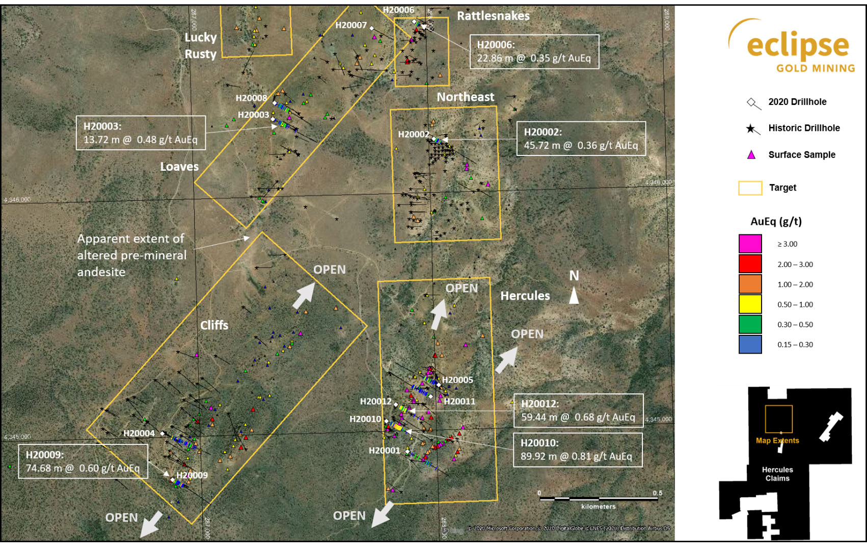 Hercules drill targets Credit: Eclipse