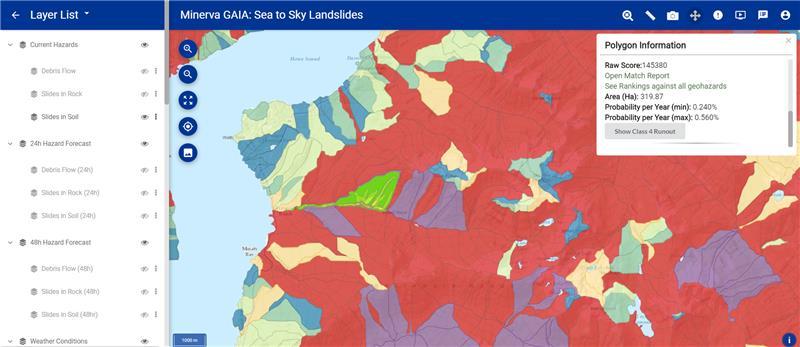 Sea to Sky Landslide map Credit: Minerva