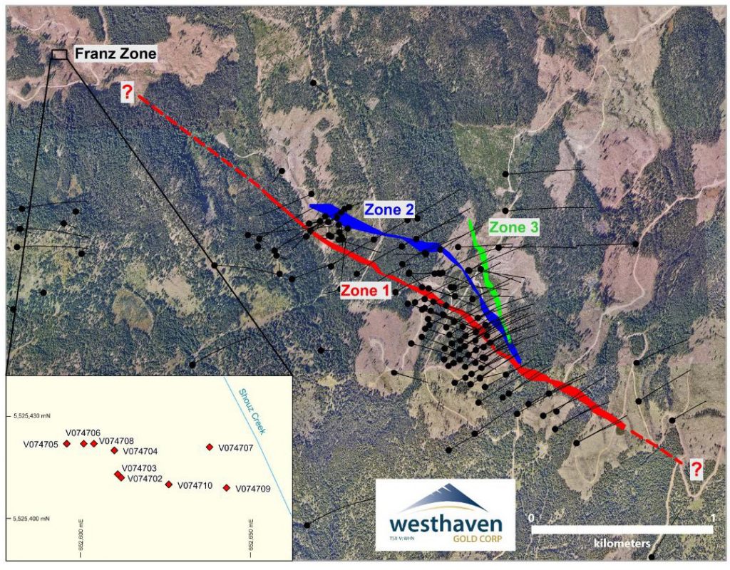 Shovelnose map. Credit: Westhaven Gold