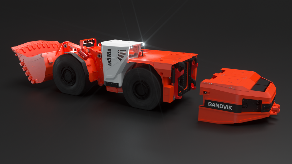 Sandvik's LH518B battery powered loader. Credit: Sandvik