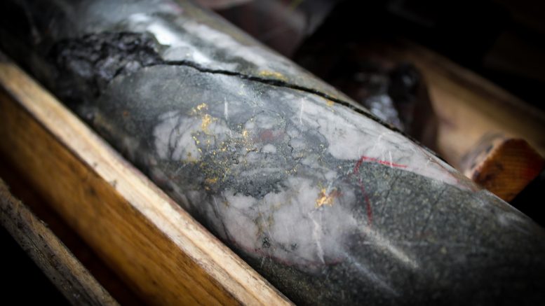 Core from the South West deposit at Moneta Porcupine's Golden Highway project near Timmins, Ont. Credit: Moneta Porcupine