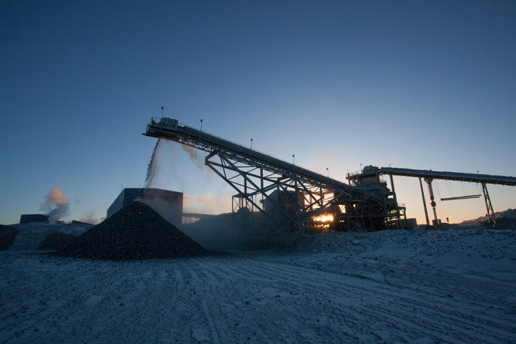 At the Gahcho Kué diamond mine in the Northwest Territories. Credit: Mountain Province Diamonds