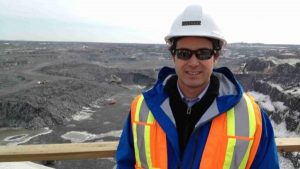 Jose Vizquerra at the Canadian Malartic gold mine in Quebec in 2013 Credit: J. Vizquerra