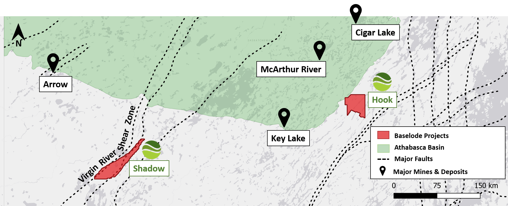 Regional map of Baselode's properties Credit: Baselode Energy