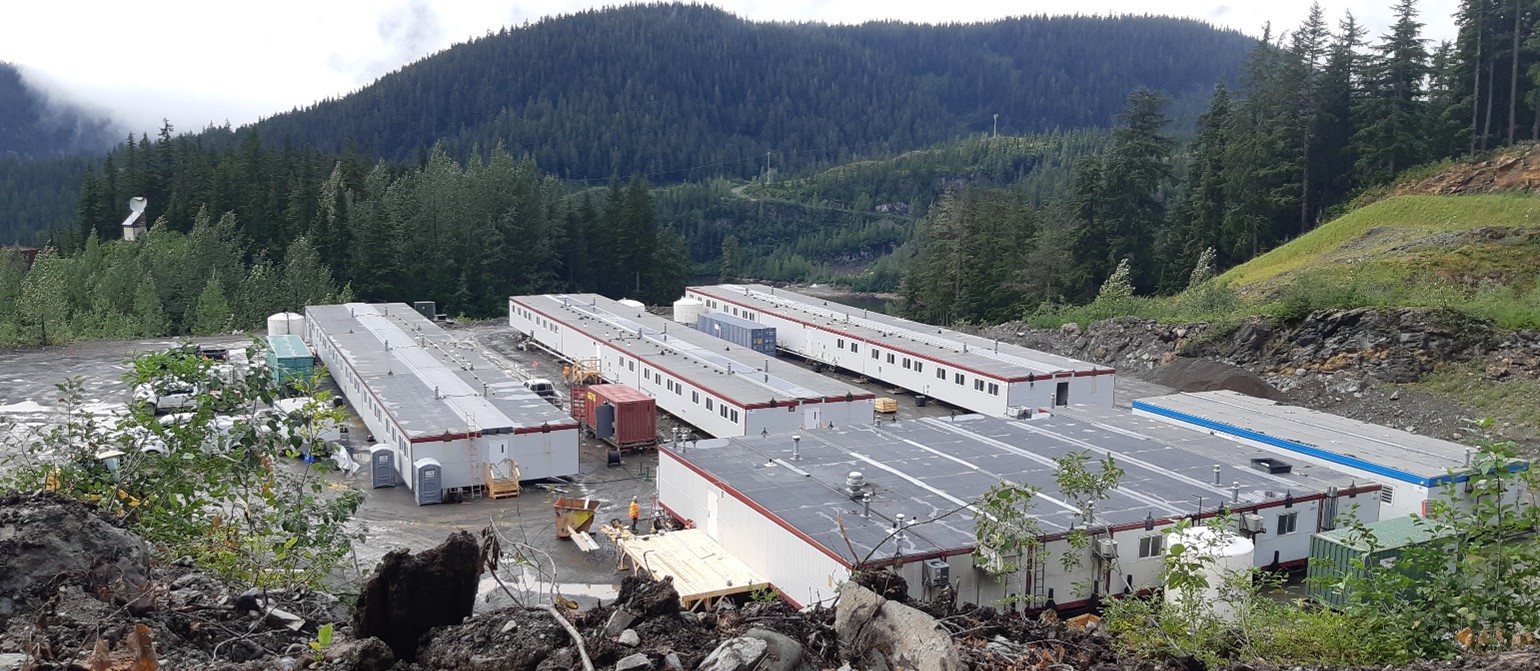 Construction camp at Ascot Resources' Premier project