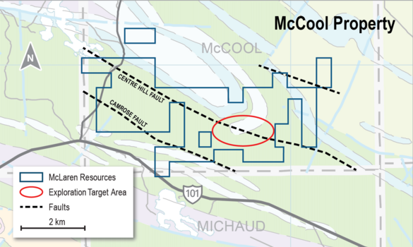 McLaren McCool gold project map